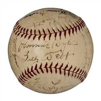 1940 Chicago White Sox Team Signed Baseball With 24 Signatures Including Appling (JSA)